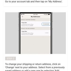 Changing address in Poshmark